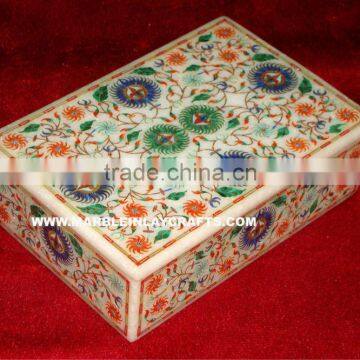 Marble Boxes, Handmade Jewellery Box, Marble Inlay Boxes