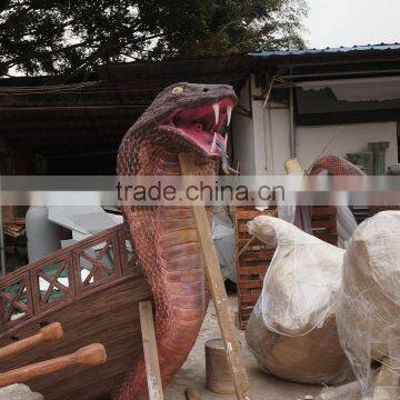 Life Size Snake With Logo Decoration for Zoo or Theme Park photo-5