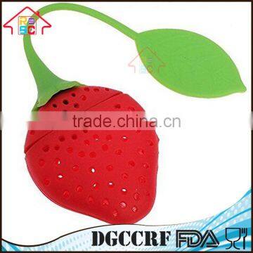 NBRSC Reuseable Silicone Strawberry Shape Tea Bag Filter Infuser Holder Strainer photo-5