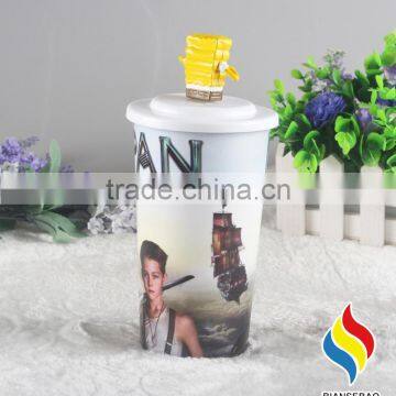 BPA free pp plastic tumber with figurine topper