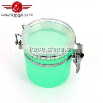 Good Design Wholesale Small 10*11cm Plastic Airtight Jars / Storage Box With Stainless Steel Lid /Cover photo-3