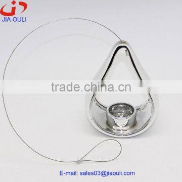 Quality Home Decoration Ceramic Plating Silver Hanging Tealight Candle Holder photo-3