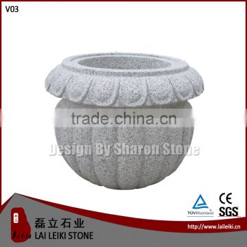 Outdoor Garden Granite Big Flower Vase