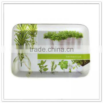 China Factory Direct Melamine Plastic Hotel Coffee Trays With Handles photo-6