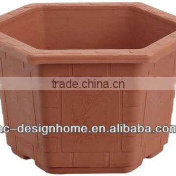 SMALL HEXAGONAL PLASTIC PLANTER