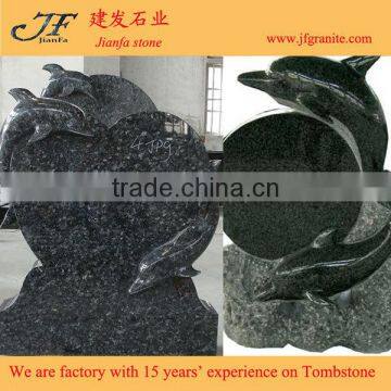Types Of Dolphins Carved Granite Cheap Tombstone For Sale photo-3