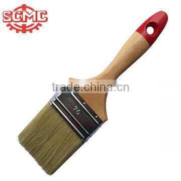 Pure bristle tin plated varnished wooden handle with red top paint brush