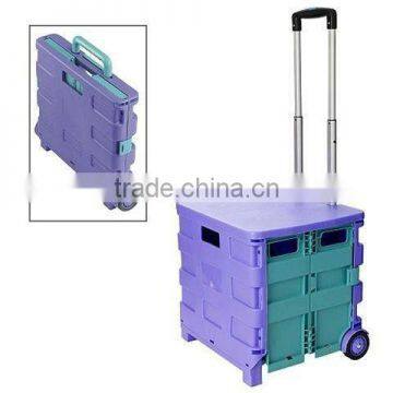 3 plastic crate cart