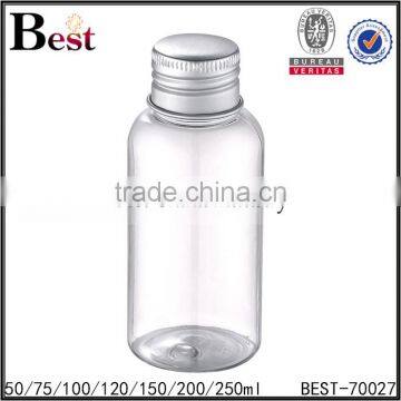 Cosmetic Lotion Beard Oil Essential Oil Round Shoulder PET Screw Cap Clear 100ml Plastic Bottle for Oil 2017 Hot New Products photo-3