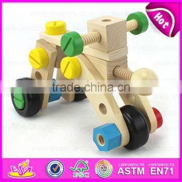 2015 Funny play Wooden Montessori DIY screws toy,Wooden Kids Toy Screw Nut Combination,Wholesale cheap wooden screws toy W03C012