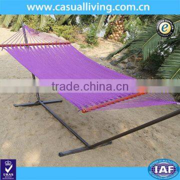 Outdoor Rope Hammock Garden Patio Hanging Hammock Durable Portable Purple Color