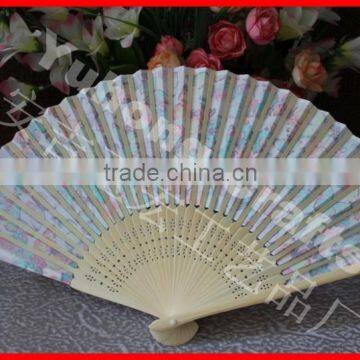 Popular Gift Bamboo Hand Fan With Fabric photo-2
