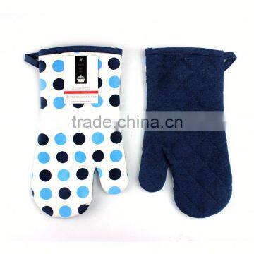 Best selling cotton fabric colorful dot fancy oven gloves