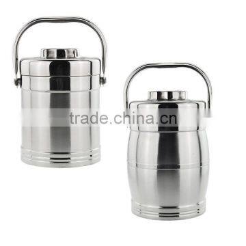 China Metal Ice Bucket Manufacture OEM Insulated Ice Bucket Stainless Steel Mini Ice Bucket With Lid photo-2