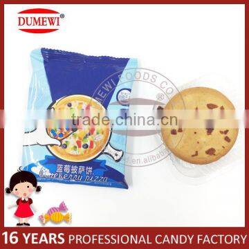 Cranberry/ Blueberry Flavor Pizza Shape HALAL Cookies Biscuits photo-4