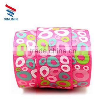 xiamen personalized character spots printed ribbon grosgrain