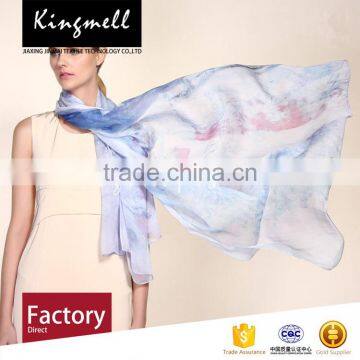 Custom Chinese Supplier' Digital Printing Silk Chiffon Women Scarf Shawl photo-2
