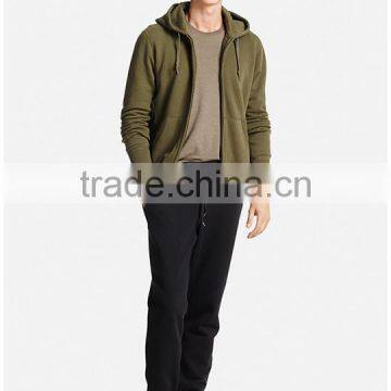 95/5 Cotton/Spandex Enzyme Wash YKK Zipper Hood Wholesale Plain Hoodies Men