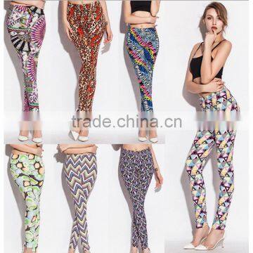 2015 OEM Factory New Arrival Top Fashion Knit Stretchy Printing Fashion Leggings for Women photo-2
