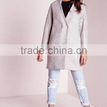 2016 New Style Girls Grey Wool Cocoon Coats Elegant Design photo-3