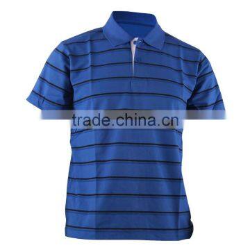 Fashionable Unisex Striped Polo T-Shirt photo-3
