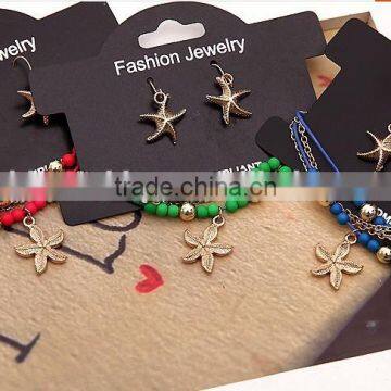 Hot Selling Starfish Charm Custom Charm Seed Bead Multi-strand Bracelets Earrings Set From Yiwu Factory photo-5