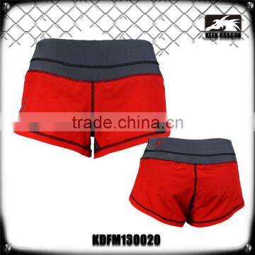 2013 Lady's red mma short 4 way stretch woman's mma shorts