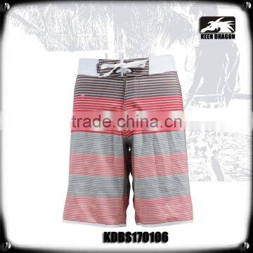 Mid-Length Stripes Board Shorts With Waterproof Pocket Keep Phones, Keys and Cash Dry photo-2