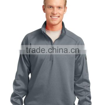 grey heather Tech Fleece performance 1/4-Zip Pullover custom for fitness ,outdoor and sports for men