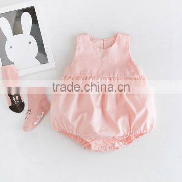 Baby Soft Bubble Bodysuit Clothing Ruffle Sleeve Design Toddler Girls Polka Dot Romper Wholesale photo-2