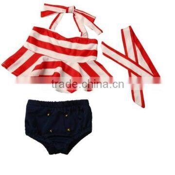 Summer Swimwear Small Bikini Top Stripe Bloomer Unique Baby Girl Names Images photo-3