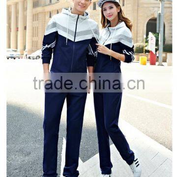 Hot-selling Fashionable Design Gym Sports Jogging Suits Couple 80%cotton+20%polyester photo-3