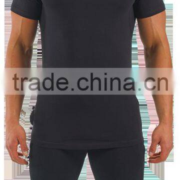 High Quality Cotton Elastane Fabric Pro-fit t Shirt Slim Fit Gym Wear Fitness t Shirts photo-3