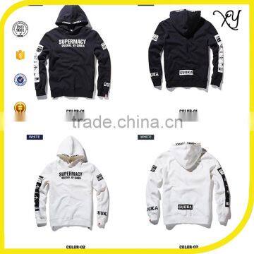 Wholesale Autumn Street Fashion Cotton Mens Gym Hoodie Black Hip Hop Hoodies photo-2