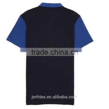 Two-tone Custom Joint Cotton Polo T-shirt Made in China photo-2
