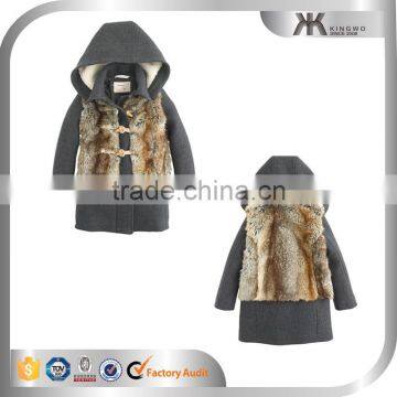 Girls' Furry Stadium- Cloth Toggle Long Winter Coat