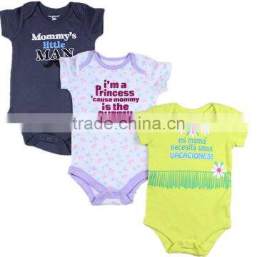 2016 New arrival baby clothes romper cheap price baby carters bodysuits manufacturer