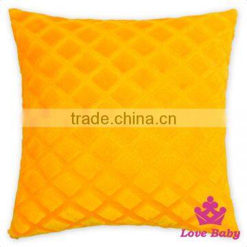 Wholesale Cheap Soft And Comfortable Feel Plain Yellow Mesh Sofa Plush Pillow Case Cover photo-2