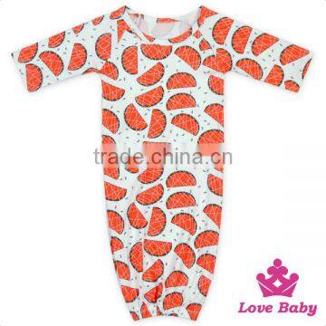 Best Selling Cute Kids Short Sleeve Printed Watermelon 0-24Mnoth Boys&Girls Sleep Bag