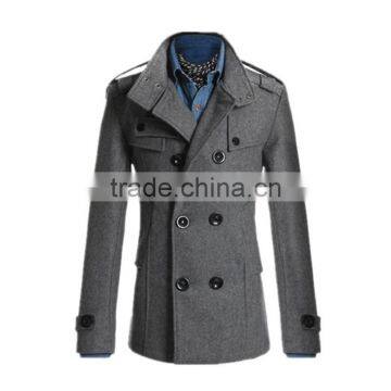Hot Sale 4 Colors and 4 Size for Choice Casual European Stylish Mature Men Coat Woolen photo-4