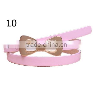 latest design new model hot sale 12colors choice with butterfly design PU leather material belt women