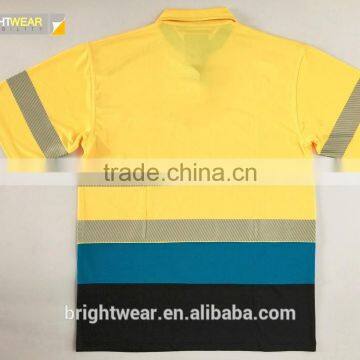 Wholesale Polyester Safety Combined-performance Reflective 3M5510 Tape Protective Polo Shirt photo-6