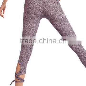 Wholesale Women Workout Sports Leggings Tie up Strappy Tights Pants Yoga Leggings photo-2