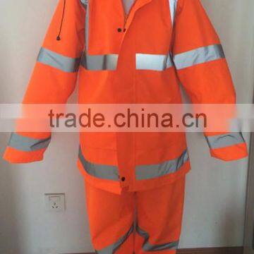 High Reflective Oxford Waterproof Breathable Raincoat Safety Clothes With Pockets photo-5