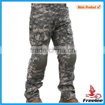 camo tactical pants with knee pads for men