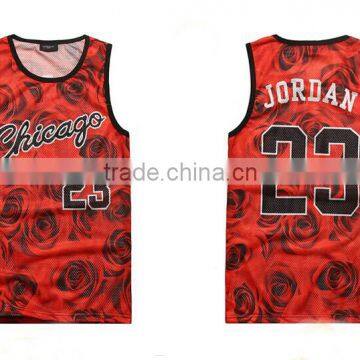 Custom Basketball sublimation printed stringer vest