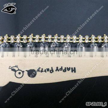 Crystal Rhinestone Chain Trimming For Wedding Dress Fancy Rhinestone Metal Cup Chain DIY Crafts photo-2