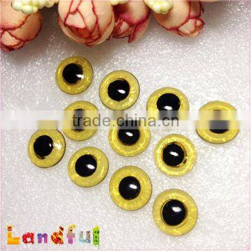 Yellow Wire Back Needle Felted Craft Doll Amigurumi Glass Eyes photo-4
