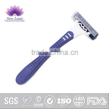 Short handle disposable single edge razor blades