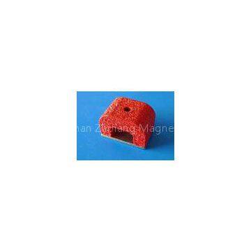 7.3 g/cm3 Alnico Horseshoe Magnet , Red Painted Military Magnets